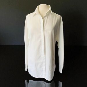 ANN MASHBURN CLASSIC WHITE BUTTON DOWN SHIRT SIZE LARGE